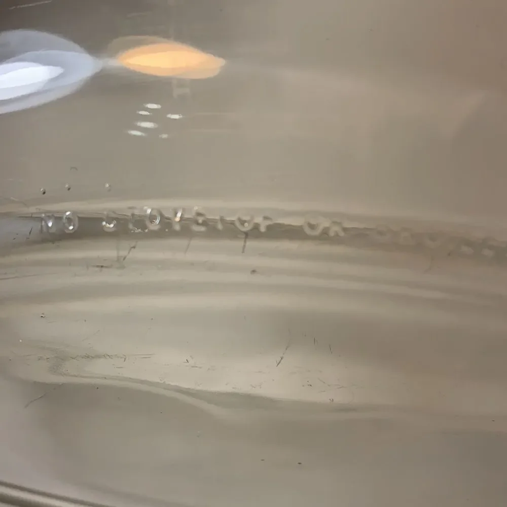 Clear Glass Serving Dish Bowl Decorative Edge 2 1/2 Quart Made In USA Home Cook